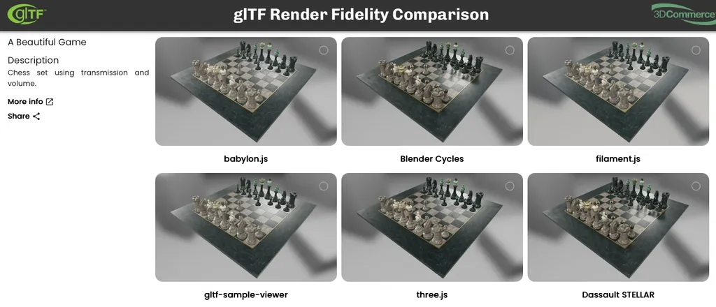 Khronos glTF Render Fidelity suite